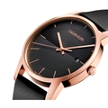  Shop Authentic Calvin Klein City Quartz Black Dial Black Leather Strap Watch for Men - K2G2G6CZ - Luxxuri