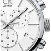  Shop Authentic Calvin Klein Masculine Chronograph White Dial White Leather Strap Watch for Men - K2H27101 - Luxxuri