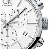  Shop Authentic Calvin Klein Masculine Chronograph White Dial White Leather Strap Watch for Men - K2H27101 - Luxxuri
