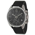  Shop Authentic Calvin Klein Masculine Chronograph Black Dial Black Leather Strap Watch for Men - K2H27102 - Luxxuri