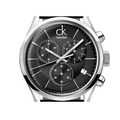  Shop Authentic Calvin Klein Masculine Chronograph Black Dial Black Leather Strap Watch for Men - K2H27102 - Luxxuri