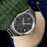  Shop Authentic Calvin Klein Masculine Chronograph Black Dial Silver Steel Strap Watch for Men - K2H27104 - Luxxuri