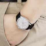  Shop Authentic Calvin Klein Masculine Chronograph White Dial Black Leather Strap Watch for Men - K2H27120 - Luxxuri