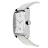  Shop Authentic Calvin Klein Window White Dial White Leather Strap Watch for Men - K2M21120 - Luxxuri