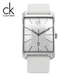  Shop Authentic Calvin Klein Window White Dial White Leather Strap Watch for Men - K2M21120 - Luxxuri