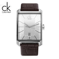  Shop Authentic Calvin Klein Window Silver Dial Brown Leather Strap Watch for Men - K2M21126 - Luxxuri