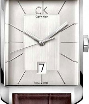  Shop Authentic Calvin Klein Window Silver Dial Brown Leather Strap Watch for Men - K2M21126 - Luxxuri