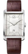  Shop Authentic Calvin Klein Window Silver Dial Brown Leather Strap Watch for Men - K2M21126 - Luxxuri