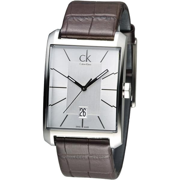  Shop Authentic Calvin Klein Window Silver Dial Brown Leather Strap Watch for Women - K2M23126 - Luxxuri