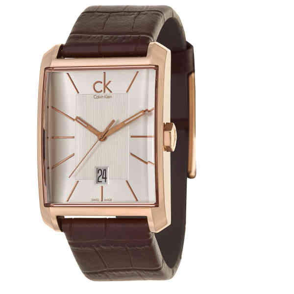  Shop Authentic Calvin Klein Window Silver Dial Brown Leather Strap Watch for Men - K2M21620 - Luxxuri