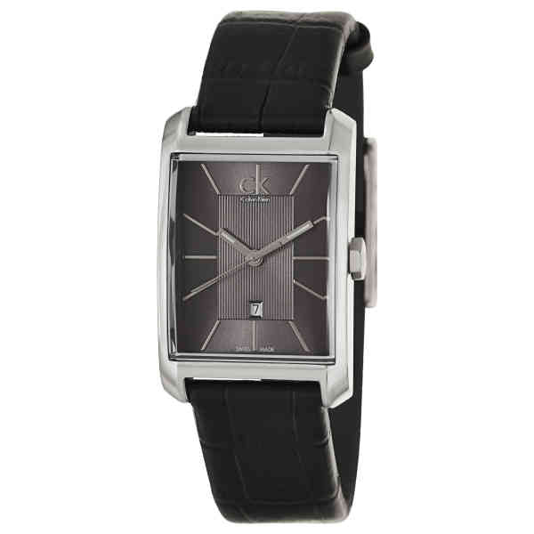  Shop Authentic Calvin Klein Window Black Dial Black Leather Strap Watch for Men - K2M23107 - Luxxuri