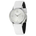  Shop Authentic Calvin Klein Skirt White Dial White Leather Strap Watch for Women - K2U231K6 - Luxxuri