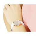  Shop Authentic Calvin Klein Skirt White Dial White Leather Strap Watch for Women - K2U236K6 - Luxxuri