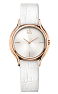  Shop Authentic Calvin Klein Skirt White Dial White Leather Strap Watch for Women - K2U236K6 - Luxxuri