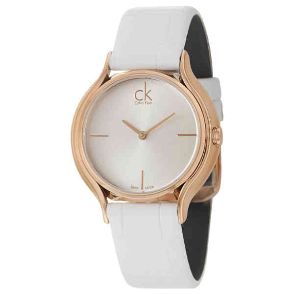  Shop Authentic Calvin Klein Skirt White Dial White Leather Strap Watch for Women - K2U236K6 - Luxxuri