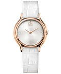  Shop Authentic Calvin Klein Skirt White Dial White Leather Strap Watch for Women - K2U236KW - Luxxuri