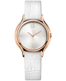  Shop Authentic Calvin Klein Skirt White Dial White Leather Strap Watch for Women - K2U236KW - Luxxuri