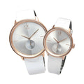 Shop Authentic Calvin Klein Accent Silver Dial White Leather Strap Watch for Women - K2Y216K6 - Luxxuri