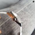  Shop Authentic Calvin Klein Accent Silver Dial White Leather Strap Watch for Women - K2Y231K6 - Luxxuri