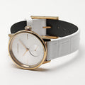  Shop Authentic Calvin Klein Accent Silver Dial White Leather Strap Watch for Women - K2Y236K6 - Luxxuri