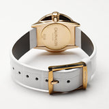  Shop Authentic Calvin Klein Accent Silver Dial White Leather Strap Watch for Women - K2Y236K6 - Luxxuri
