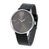  Shop Authentic Calvin Klein Accent Black Dial Black Leather Strap Watch for Men - K2Y2X1C3 - Luxxuri