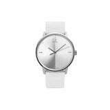  Shop Authentic Calvin Klein Accent White Dial White Leather Strap Watch for Women - K2Y2Y1K6 - Luxxuri