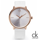  Shop Authentic Calvin Klein Accent White Dial White Leather Strap Watch for Women - K2Y2X6K6 - Luxxuri