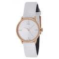  Shop Authentic Calvin Klein Accent White Dial White Leather Strap Watch for Women - K2Y2Y6KW - Luxxuri