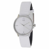  Shop Authentic Calvin Klein Accent White Dial White Leather Strap Watch for Women - K2Y2Y1K6 - Luxxuri