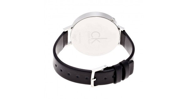  Shop Authentic Calvin Klein Equal Black Dial Black Leather Strap Watch for Women - K3E231C1 - Luxxuri