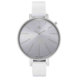  Shop Authentic Calvin Klein Equal White Dial White Leather Strap Watch for Women - K3E231L6 - Luxxuri