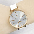  Shop Authentic Calvin Klein Equal Silver Dial White Leather Strap Watch for Women - K3E236L6 - Luxxuri