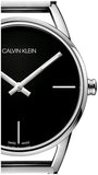  Shop Authentic Calvin Klein Stately Black Dial Silver Steel Strap Watch for Women - K3G23121 - Luxxuri