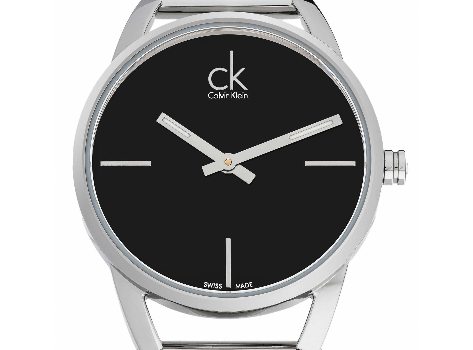  Shop Authentic Calvin Klein Stately Black Dial Silver Steel Strap Watch for Women - K3G23121 - Luxxuri