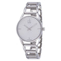  Shop Authentic Calvin Klein Stately Silver Dial Silver Steel Strap Watch for Women - K3G2312W - Luxxuri