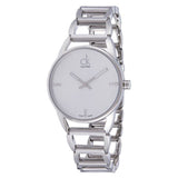 Shop Authentic Calvin Klein Stately Silver Dial Silver Steel Strap Watch for Women - K3G2312W - Luxxuri