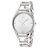  Shop Authentic Calvin Klein Stately Silver Dial Silver Steel Strap Watch for Women - K3G2312W - Luxxuri