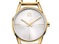  Shop Authentic Calvin Klein Stately Silver Dial Gold Steel Strap Watch for Women - K3G23526 - Luxxuri