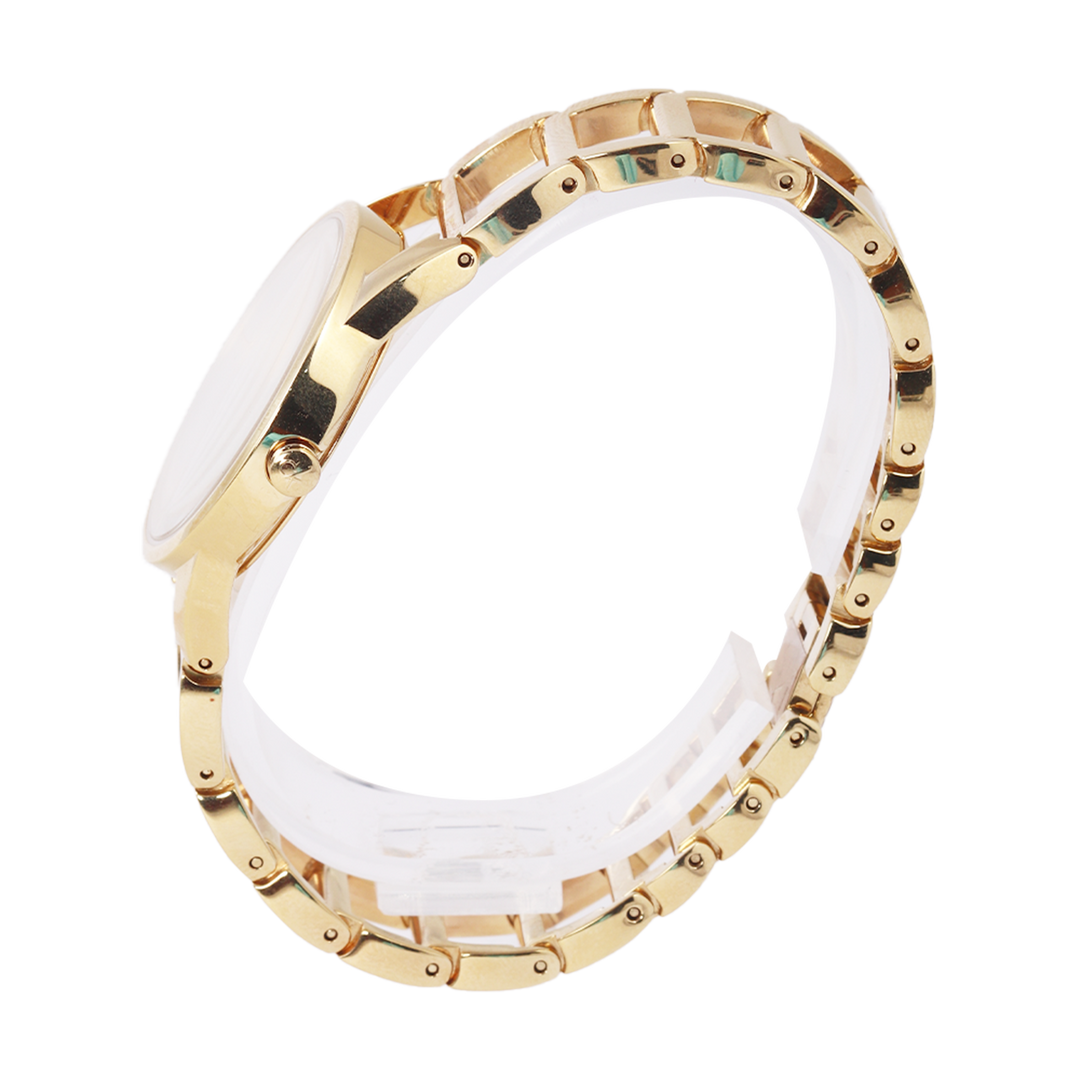  Shop Authentic Calvin Klein Stately Silver Dial Gold Steel Strap Watch for Women - K3G23526 - Luxxuri