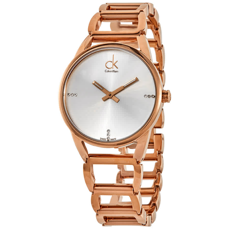  Shop Authentic Calvin Klein Stately White Dial Gold Steel Strap Watch for Women - K3G2362W - Luxxuri