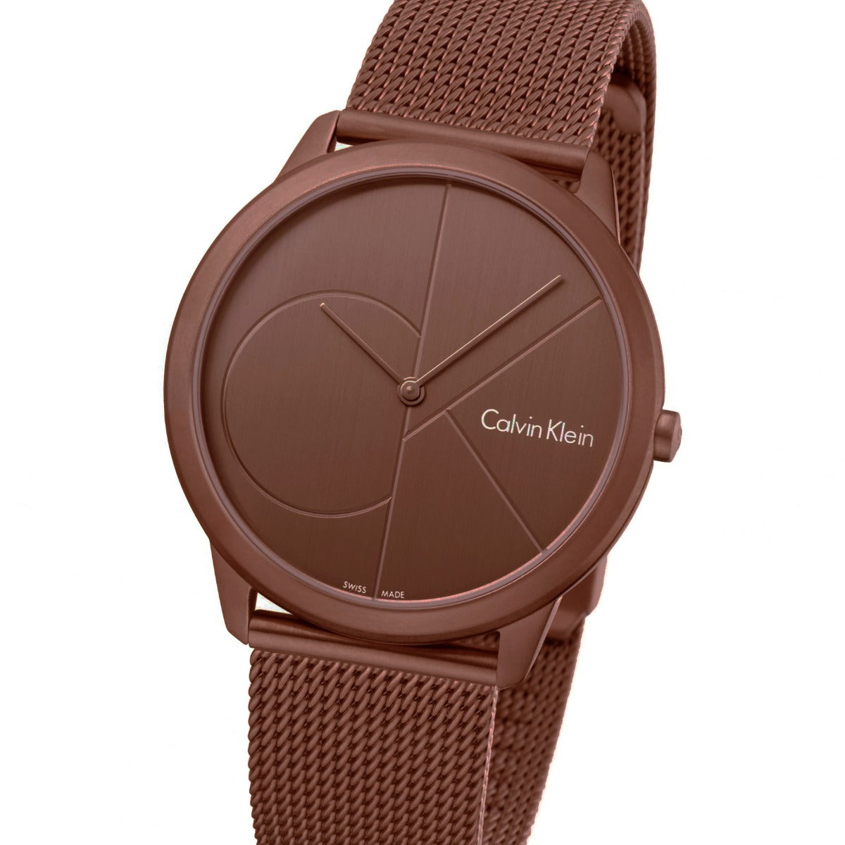  Shop Authentic Calvin Klein Minimal Quartz Pink Gold Dial Pink Gold Mesh Bracelet Watch for Men - K3M11TFK - Luxxuri