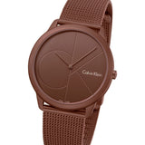  Shop Authentic Calvin Klein Minimal Quartz Pink Gold Dial Pink Gold Mesh Bracelet Watch for Men - K3M11TFK - Luxxuri