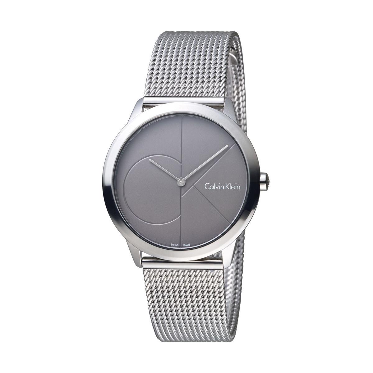  Shop Authentic Calvin Klein Minimal Black Dial Silver Mesh Bracelet Watch for Men - K3M21123 - Luxxuri