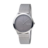  Shop Authentic Calvin Klein Minimal Black Dial Silver Mesh Bracelet Watch for Men - K3M21123 - Luxxuri