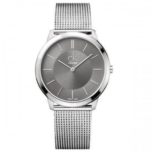  Shop Authentic Calvin Klein Minimal Grey Dial Silver Mesh Bracelet Watch for Men - K3M21124 - Luxxuri
