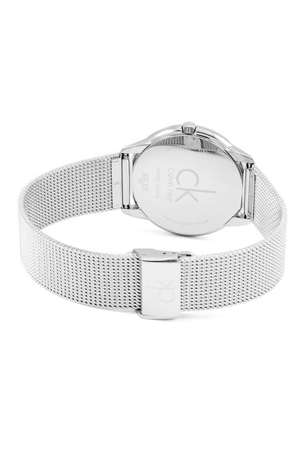  Shop Authentic Calvin Klein Minimal Silver Dial Silver Mesh Bracelet Watch for Men - K3M21126 - Luxxuri
