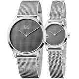  Shop Authentic Calvin Klein Minimalist Black Dial Silver Mesh Bracelet Watch for Men - K3M2112X - Luxxuri