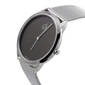  Shop Authentic Calvin Klein Minimalist Black Dial Silver Mesh Bracelet Watch for Men - K3M2112X - Luxxuri