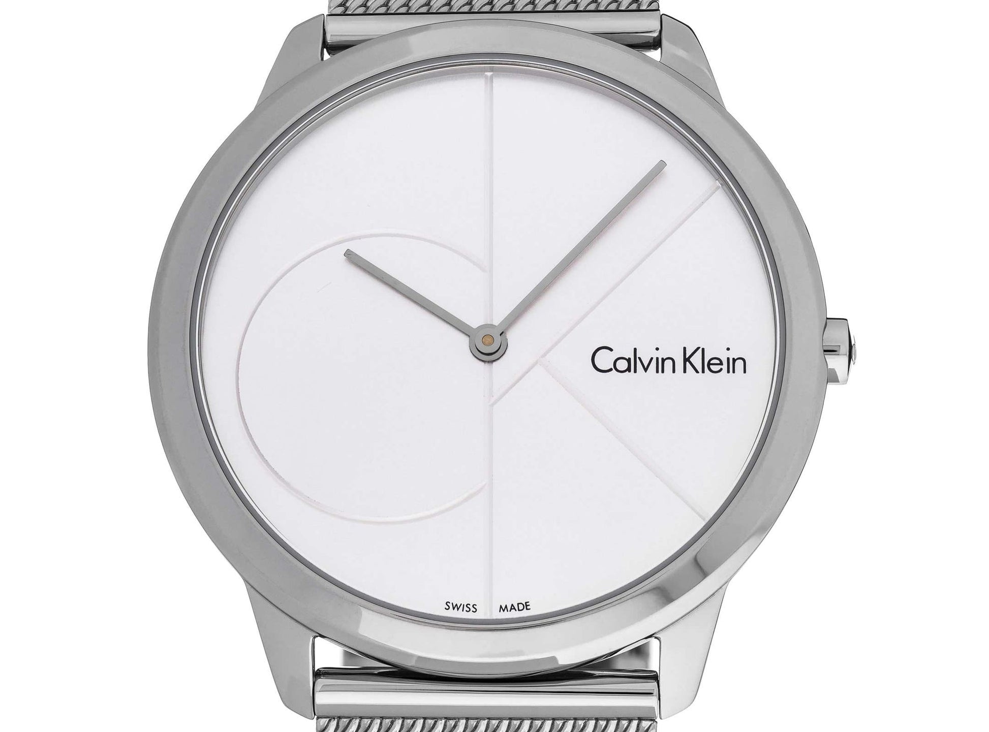 Shop Authentic Calvin Klein Minimal Silver Dial Silver Mesh Bracelet Watch for Men - K3M2112Z - Luxxuri